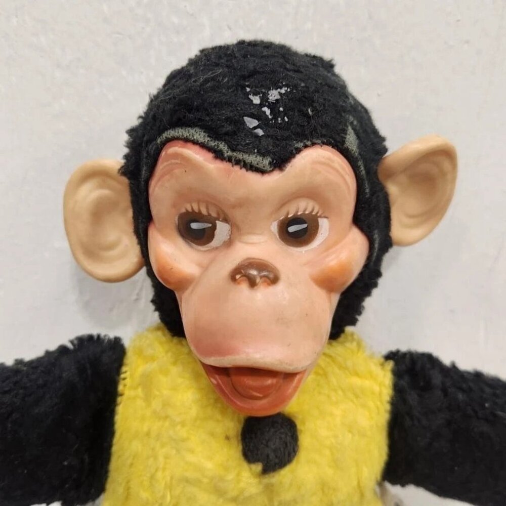 Columbia Toy Company 1960's 18" Zippy Monkey - Mr. Bim Zip Rubber Faced Plush